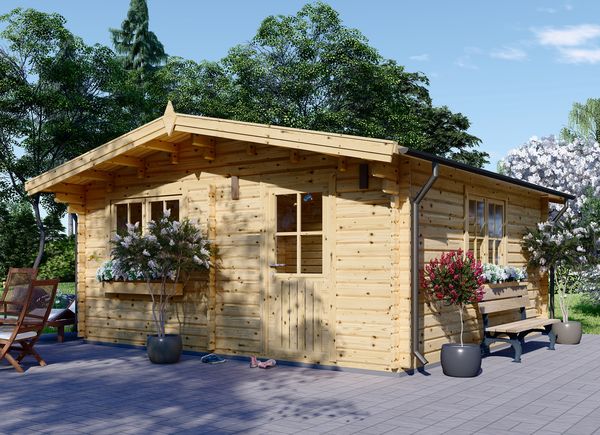 Caseta de jardín de madera OAK (44 mm), 6x3 m, 18 m²
