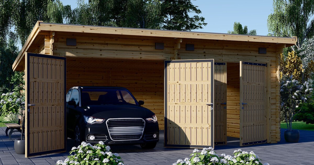 log-cabin-garage-kits-for-classic-style-admirers