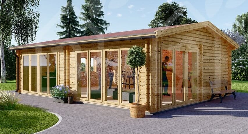 Builder Eric: Gaps in the log cabin | Quick-garden.co.uk